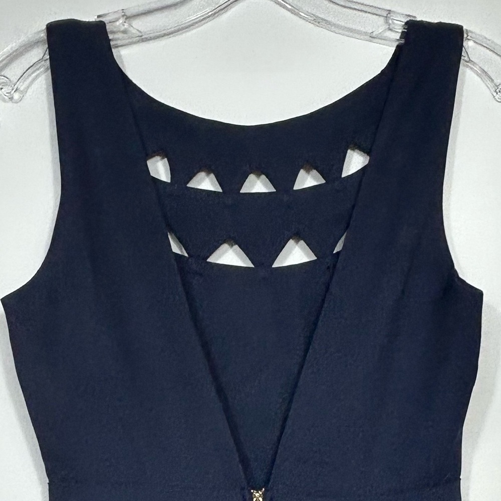 LULU’S Exclusive Flirting with Danger Cutout Navy Blue Dress Size S - Picture 10 of 13